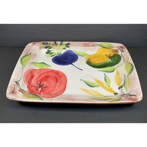 Handpainted Italian Serving Tray by Pizzato 15”x11.5” Ceramic Made in Italy